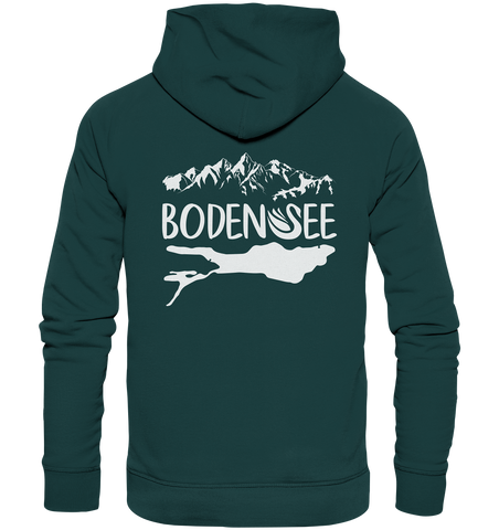 Bodensee weiß 2.1 Rücken - Organic Hoodie