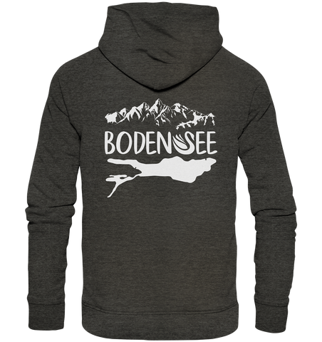 Bodensee weiß 2.1 Rücken - Organic Hoodie