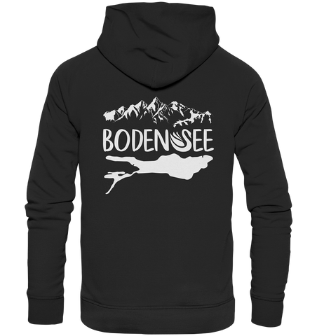 Bodensee weiß 2.1 Rücken - Organic Hoodie