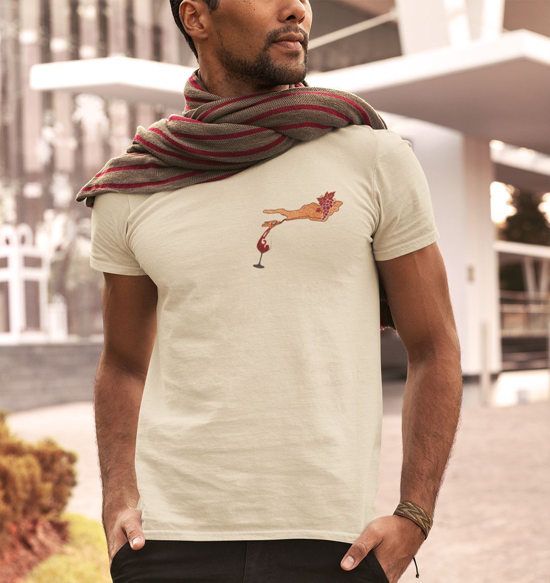 Wein Minimal Herren T Shirt